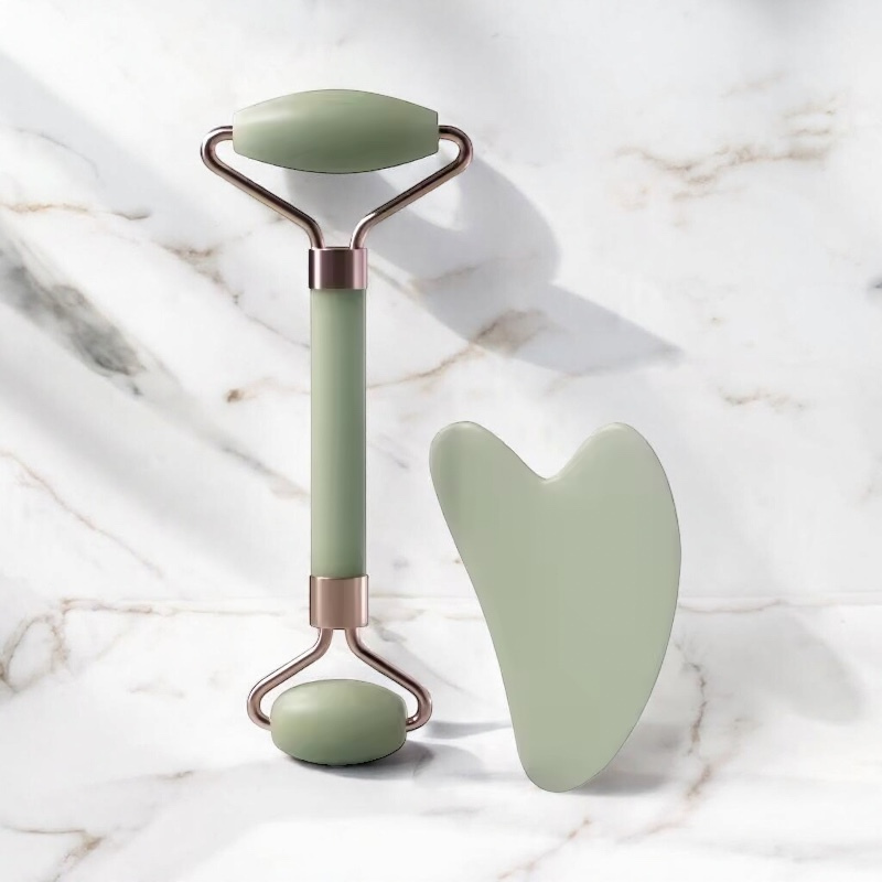 Le Duo Gua Sha — Pierre et rouleau de massage