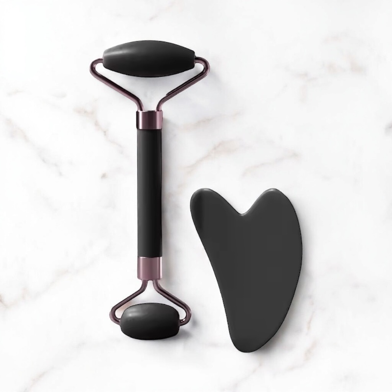 Le Duo Gua Sha — Pierre et rouleau de massage