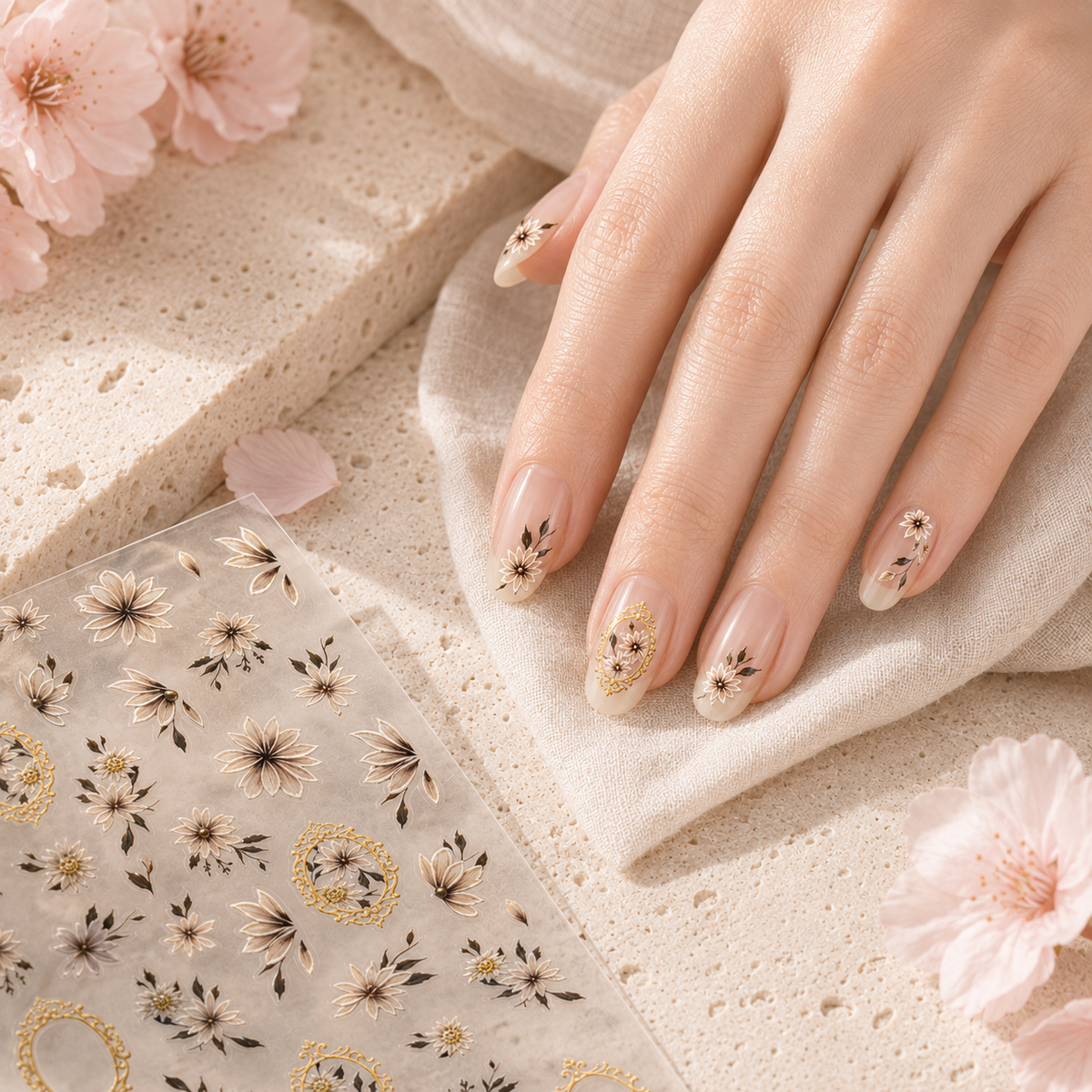 Marguerite — Stickers Nail Art 5D
