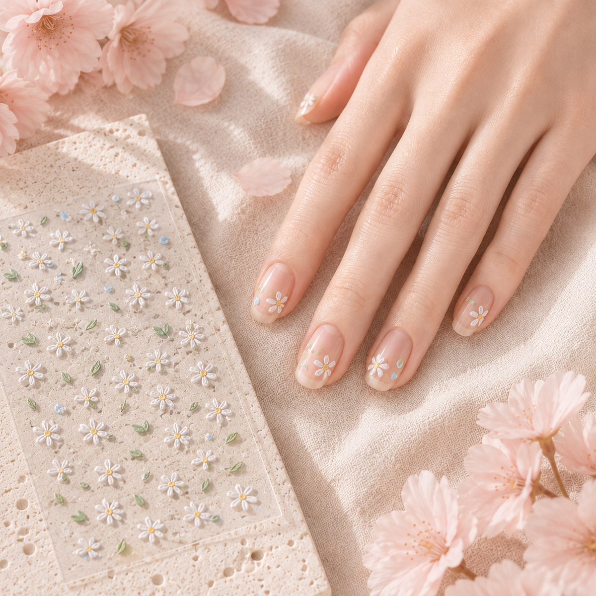 Marguerite — Stickers Nail Art 5D