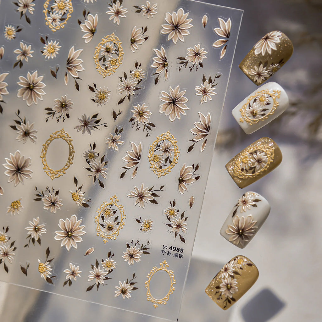 Marguerite — Stickers Nail Art 5D