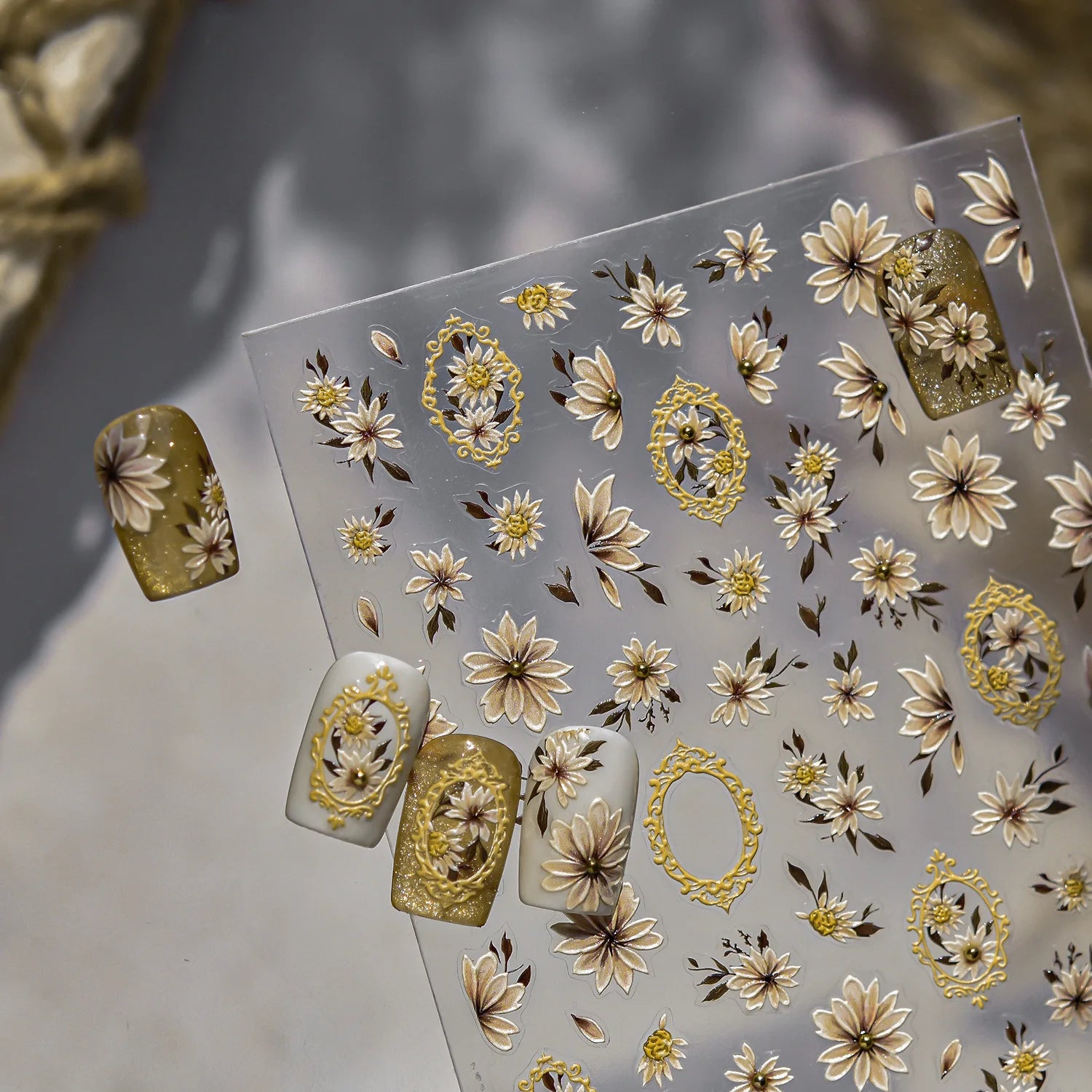 Marguerite — Stickers Nail Art 5D