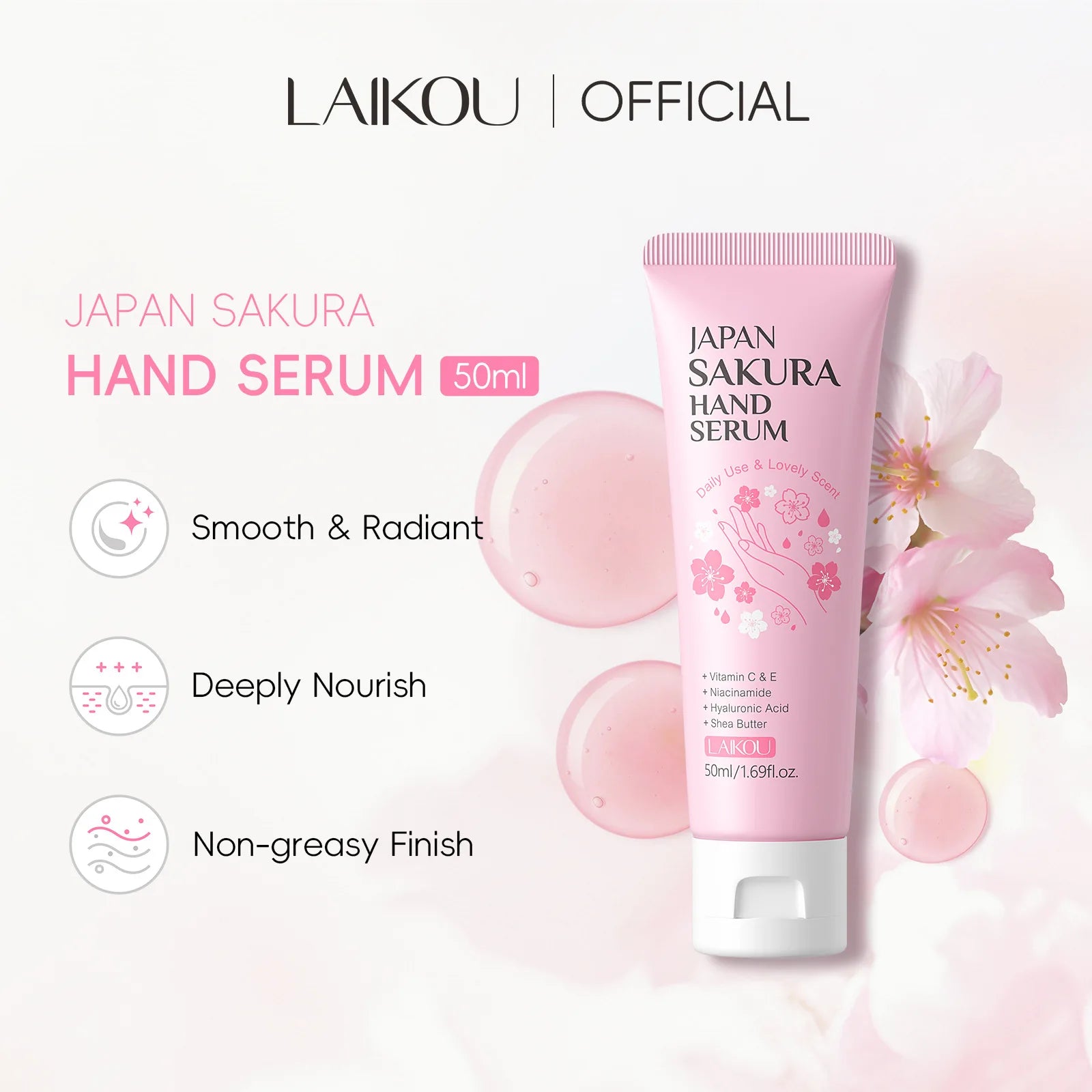 Le Sérum Sakura — Soin Mains Nourrissant